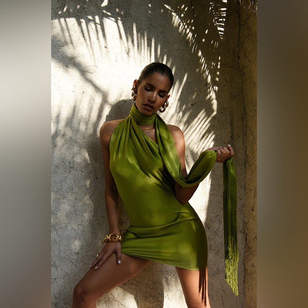 NEW RAT & BOA SERAFIA DRESS GREEN